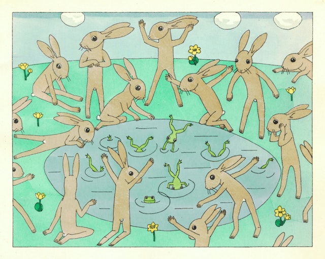 Fable of the Hares and the Frogs